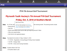 Tablet Screenshot of plymouthyouthhockey.net